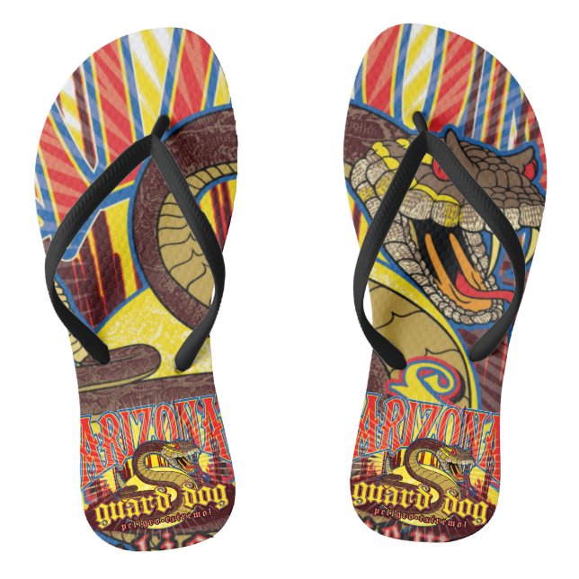 Arizona Guard Dog Snake Flip Flops (Footbed)