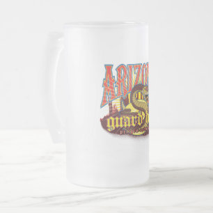 Arizona Guard Dog Snake Frosted Glass Beer Mug