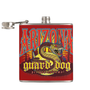 Arizona Guard Dog Snake Hip Flask