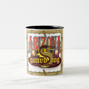 Arizona Guard Dog Snake with Tan Border Two-Tone Coffee Mug