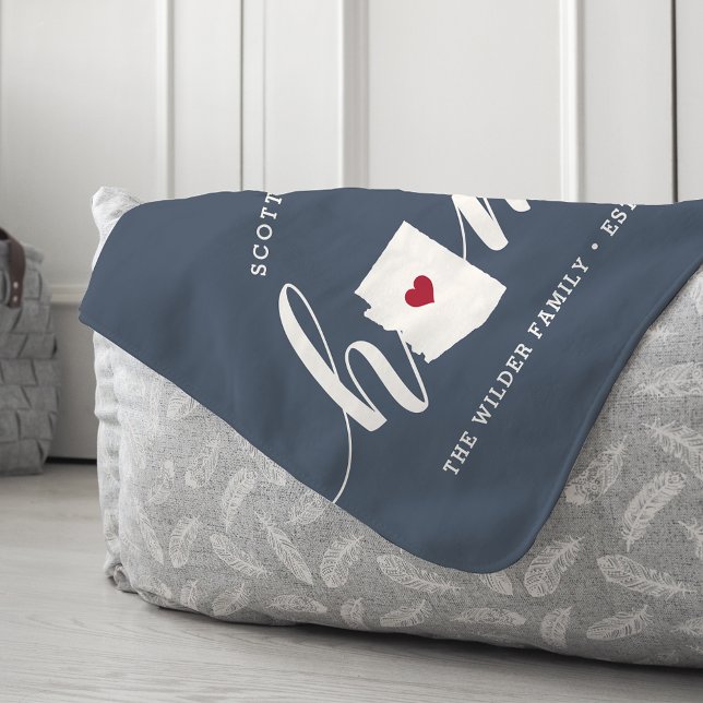 Arizona Home State Personalised Sherpa Blanket (Creator Uploaded)
