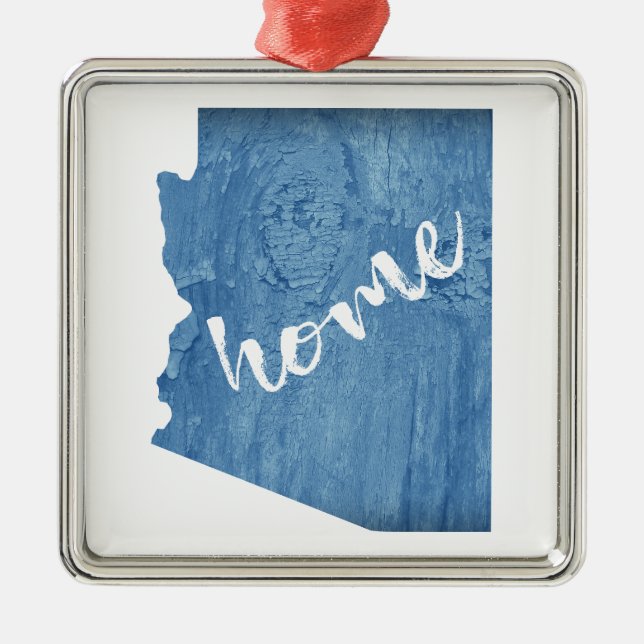 Arizona Home Wood Grain Metal Tree Decoration (Front)