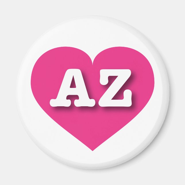 Arizona Hot Pink Heart - I love AZ Magnet (Front)