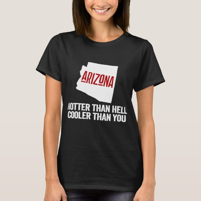 Arizona Hot  State Retro USA geography T-Shirt (Front)