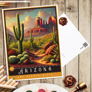 Arizona Hyper-Realistic State Postcard