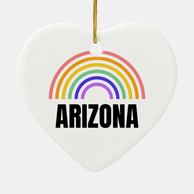 Arizona - I love Arizona - Phoenix Arizona Ceramic Tree Decoration (Back)