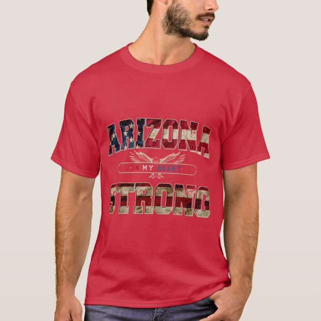 Arizona in my heart Pride Strong Awesome Design Gi T-Shirt (Front)