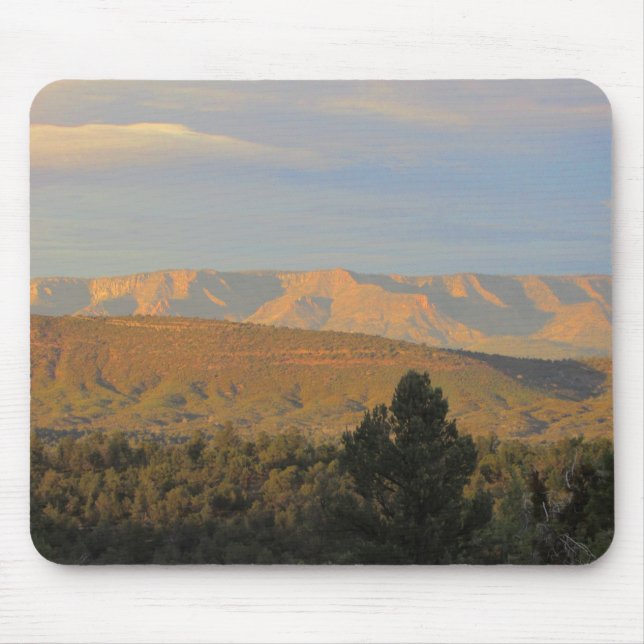 Arizona Landscape Photo Pine Trees and Mountains Mouse Mat (Front)