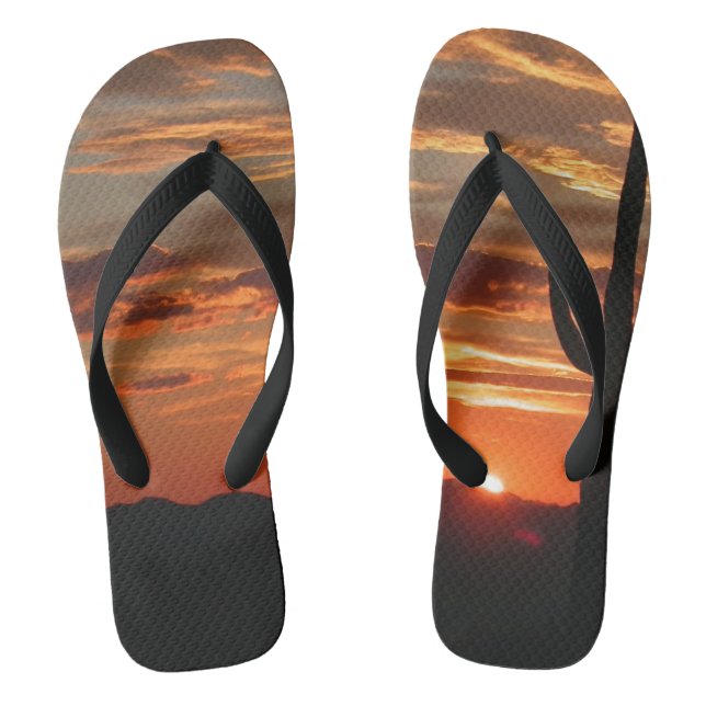 Arizona landscape sunset flip flops (Footbed)