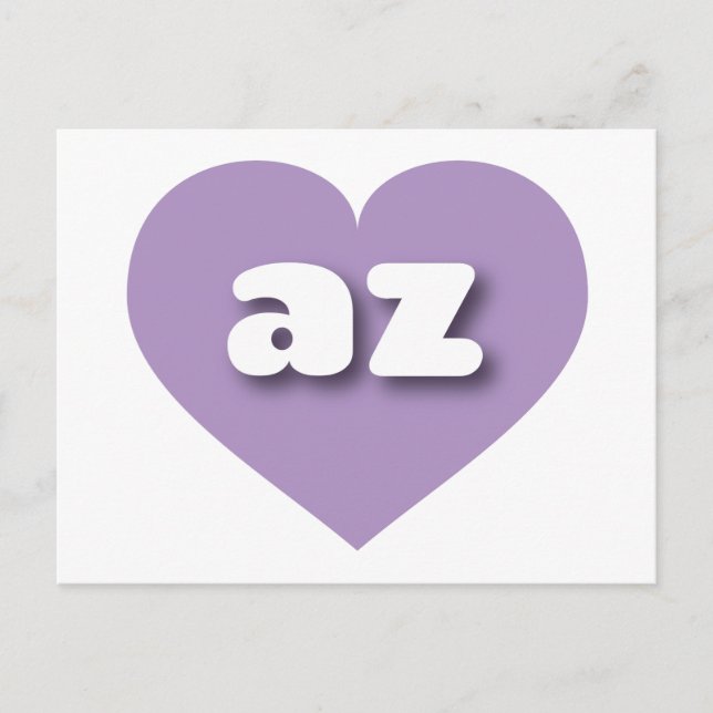 Arizona lavender heart - I love az Postcard (Front)