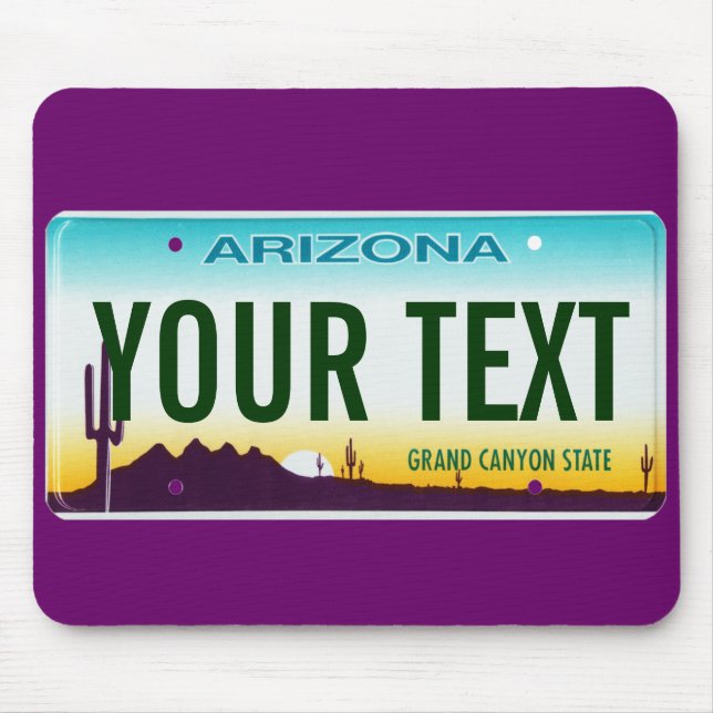 Arizona license plate mouse pad (Front)