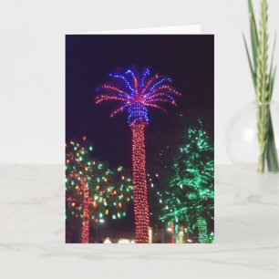 Arizona Lighted Palm Tree Christmas Card