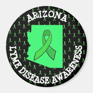 Arizona Lyme Disease Awareness Ribbons Tick Magnet
