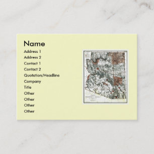 Arizona Map and State Flag Business Card