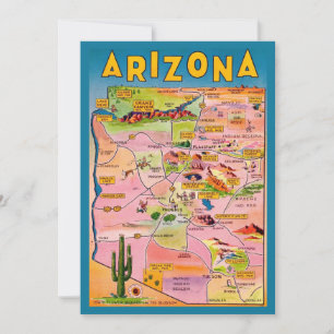 Arizona Map Flat Card