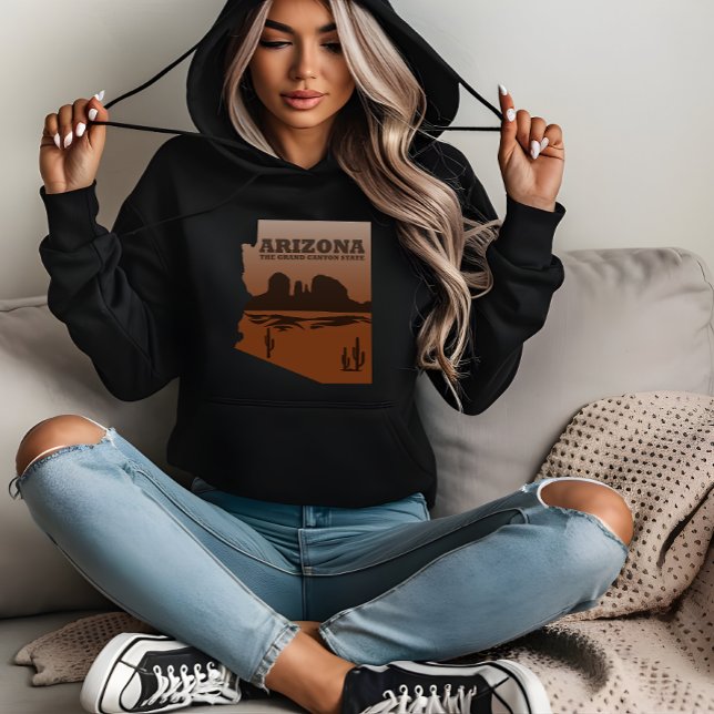 Arizona map Grand Canyon landscape Hoodie (Creator Uploaded)