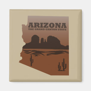 Arizona map Grand Canyon landscape Magnet