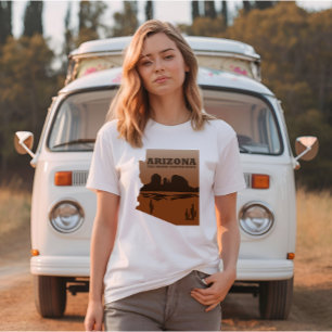 Arizona map Grand Canyon landscape T-Shirt