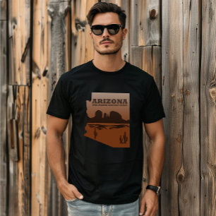 Arizona map Grand Canyon landscape T-Shirt