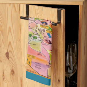 Arizona Map Kitchen Towel