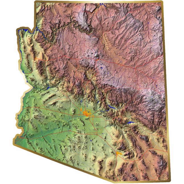Arizona Map Magnet Cut Out (Front)