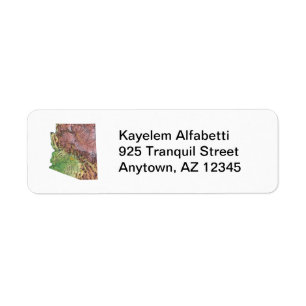Arizona Map Return Address Label