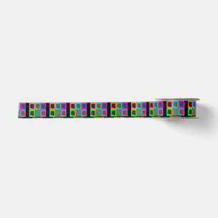 Arizona Map Silhouettes Colourful Satin Ribbon