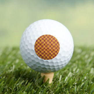 Arizona Maroon and Gold Checkerboard Pattern Golf Balls