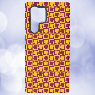 Arizona Maroon and Gold Checkerboard Pattern Samsung Galaxy Case