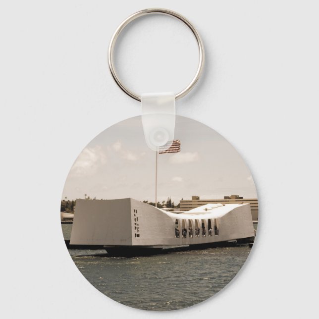 Arizona Memorial Pearl Harbour Key Ring (Front)