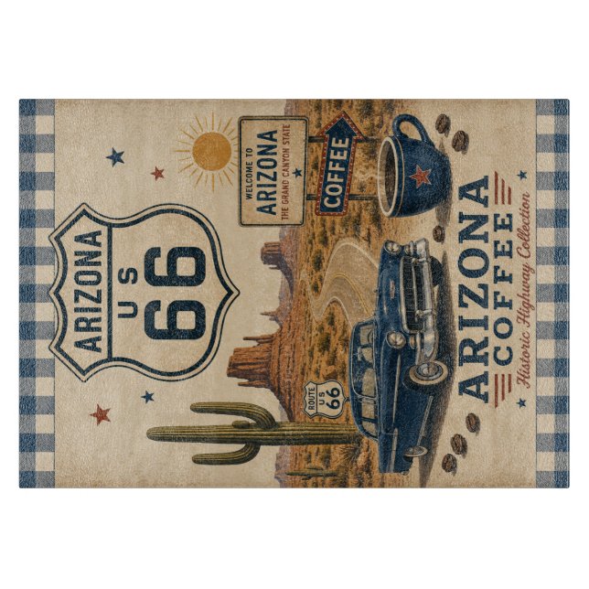 Arizona Mother Road Coffee Prep Board (Front)