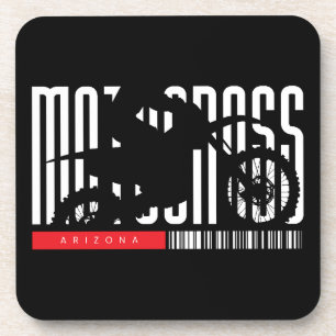 Arizona Motocross Motorcycle Silhouette Coaster