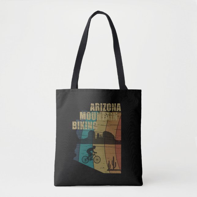 Arizona mountain biking vintage tote bag (Front)