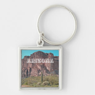 Arizona Mountain Saguaro Cactus Photo Southwest Key Ring