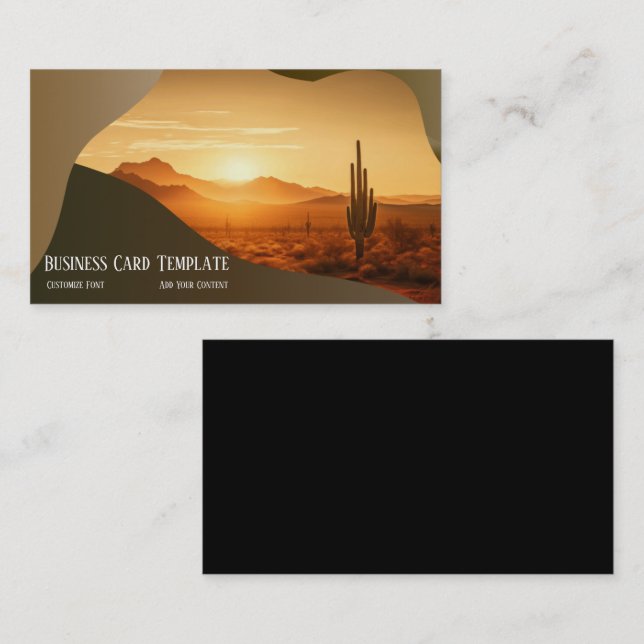 Arizona Mountains Desert Business Card (Front/Back)
