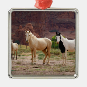 Arizona, Navajo Indian Reservation, Chinle, Metal Tree Decoration