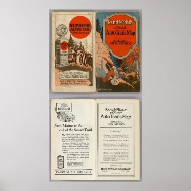 Arizona, New Mexico auto trails Poster (Front)