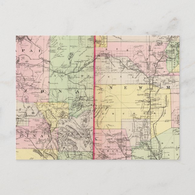 Arizona, New Mexico Postcard (Front)