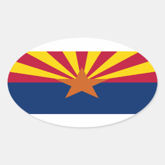 Arizona Oval Flag Sticker