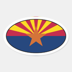 Arizona Oval Flag Sticker