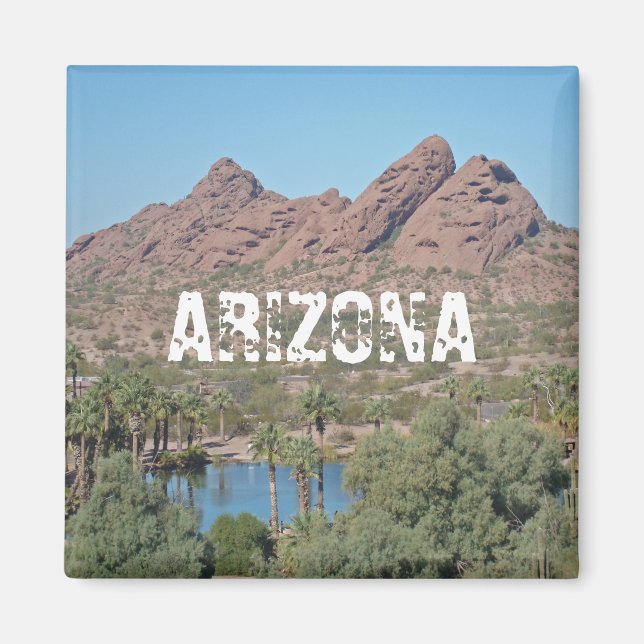 Arizona Papago Park Phoenix Southwest Landscape Magnet (Front)