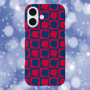 Arizona Pattern Red and Blue iPhone 16 Case
