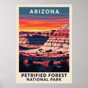 Arizona Petrified Forest National Park V01 Poster