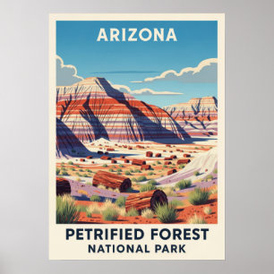 Arizona Petrified Forest National Park V02 Poster