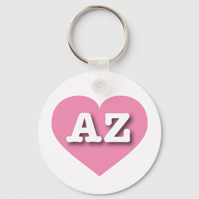 Arizona Pink Heart - I love AZ Key Ring (Front)