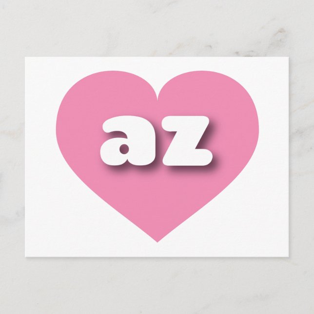 Arizona pink heart - I love az Postcard (Front)