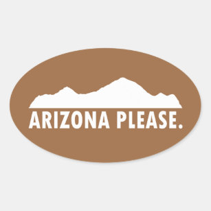 Arizona Please Oval Sticker