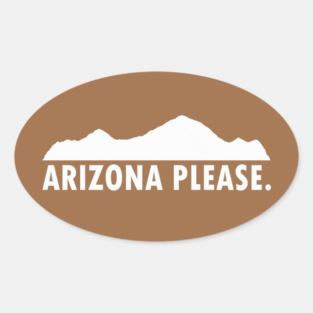 Arizona Please Oval Sticker (Front)