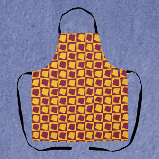 Arizona Pop Art Checkerboard Maroon Gold Apron