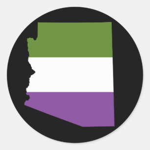 arizona pride genderqueer striped flag classic round sticker